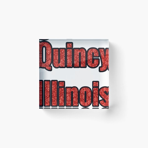 Item preview, Quincy Illinois City Name With Red Rhinestone designed and sold by TheIconSmith.