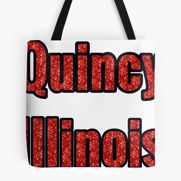 Item preview, Quincy Illinois City Name With Red Rhinestone designed and sold by TheIconSmith.