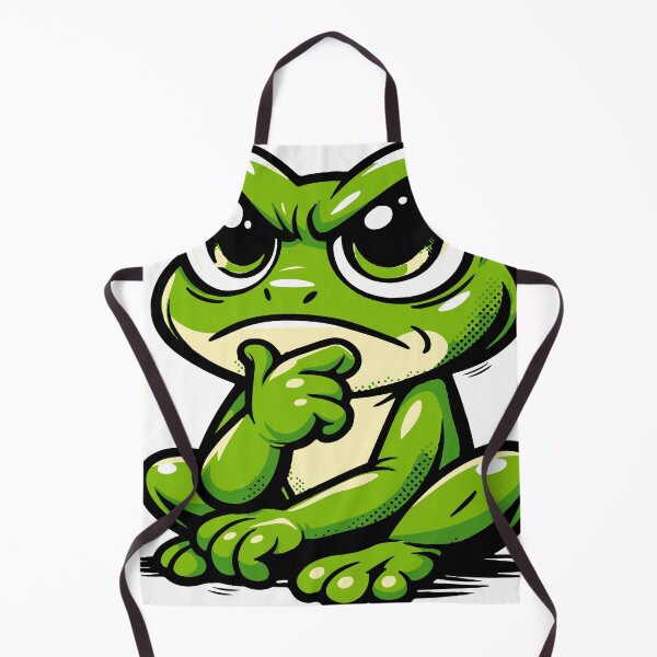 Item preview, A frog character stuck in an overthinking moment. The expressive thinking pose makes the design relatable and humorous. designed and sold by Dejbar.