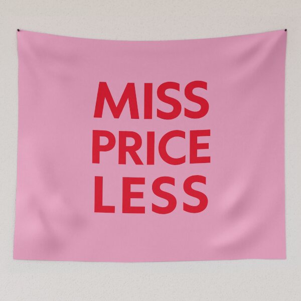 Item preview, Miss Priceless – Bold Red Pink Typography Design designed and sold by Magic Love Art Print.