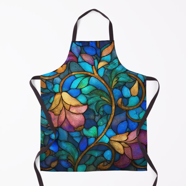 Item preview, Stained Glass Effect Beautiful Flowers Design Pattern designed and sold by GrinGalore.