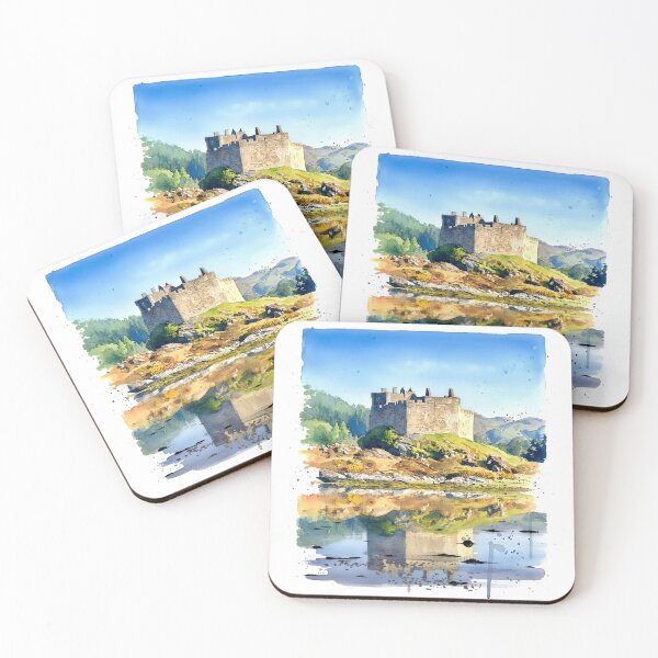 Item preview, Watercolour illustration of Castle Tioram, Loch Moidart, Scotland designed and sold by davidelder.