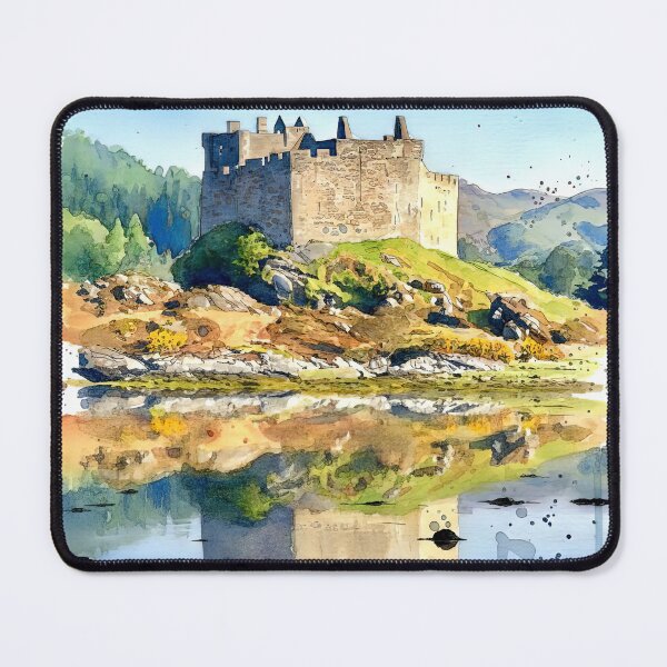 Item preview, Watercolour illustration of Castle Tioram, Loch Moidart, Scotland designed and sold by davidelder.