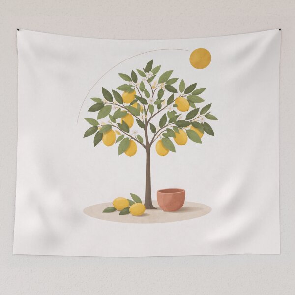Item preview, Minimalist Lemon Tree – Mediterranean Botanical Art designed and sold by DrizzyV.