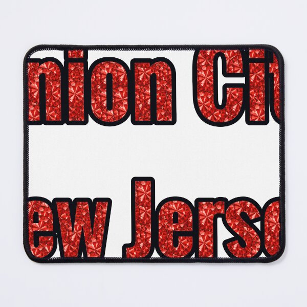 Item preview, Union City New Jersey City Name With Red Rhinestone designed and sold by TheIconSmith.