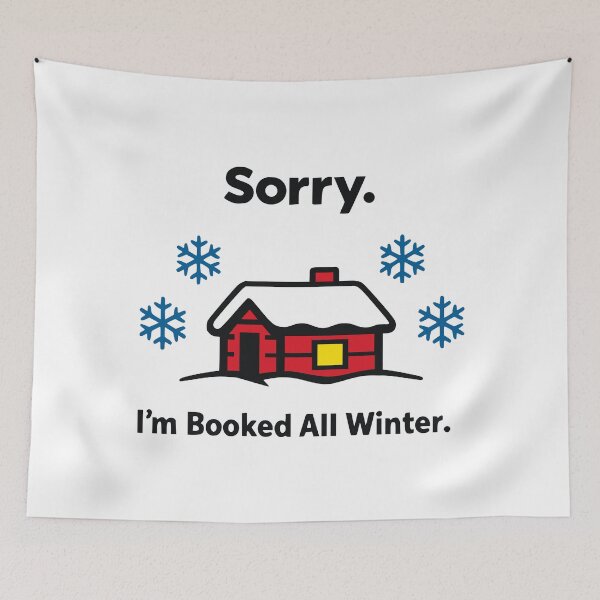 Item preview, Cozy Winter Cabin Introvert Booked Humor designed and sold by FunFitLife Studio.