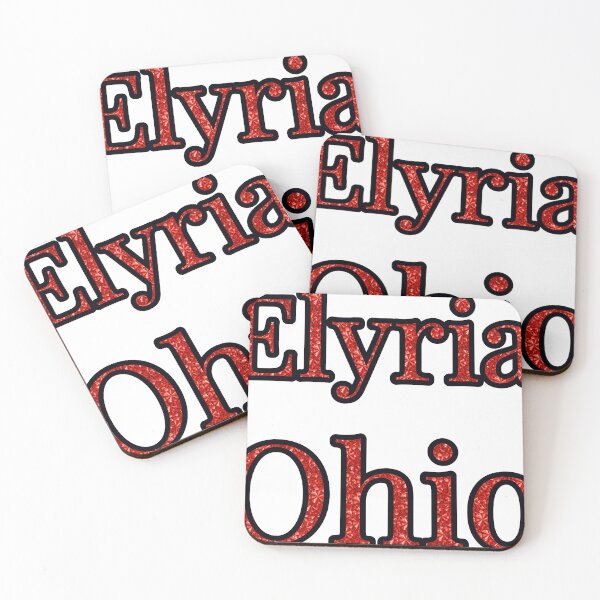 Item preview, Elyria Ohio City Name With Red Rhinestone designed and sold by TheIconSmith.
