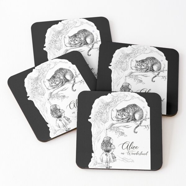 Item preview, Alice in Wonderland - Alice Conversing With The Cheshire Cat (ink drawing by ACCI) designed and sold by VanyssaGraphics.