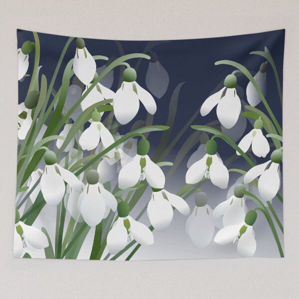 Item preview, Spring Snowdrops - White Flowers designed and sold by Fiona Calder Designs.