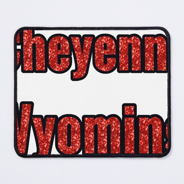 Item preview, Cheyenne Wyoming City Name With Red Rhinestone designed and sold by TheIconSmith.