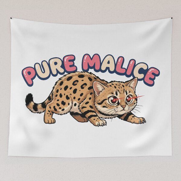 Item preview, Pure Malice Funny Angry Black Footed Cat designed and sold by Petzzz.
