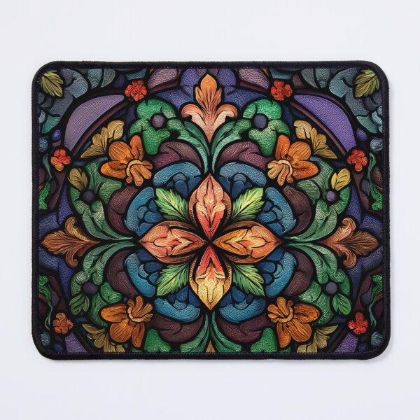 Item preview, Stained Glass Effect Beautiful Floral Design Pattern designed and sold by GrinGalore.