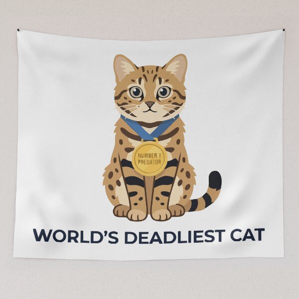 Item preview, Worlds Deadliest Cat Funny Black Footed Cat designed and sold by Petzzz.