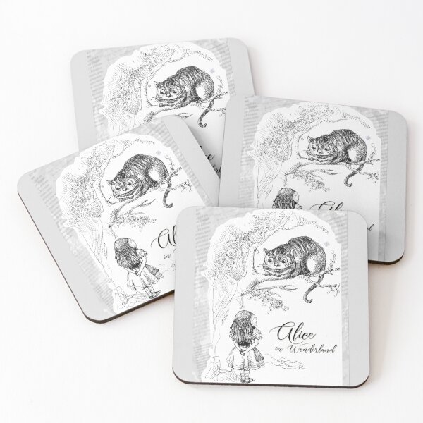 Item preview, Alice in Wonderland - Alice Conversing With The Cheshire Cat (ink drawing by ACCI) designed and sold by VanyssaGraphics.