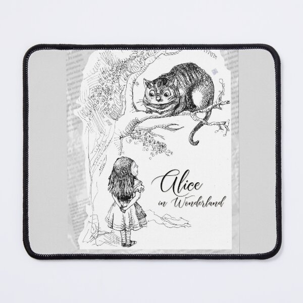 Item preview, Alice in Wonderland - Alice Conversing With The Cheshire Cat (ink drawing by ACCI) designed and sold by VanyssaGraphics.
