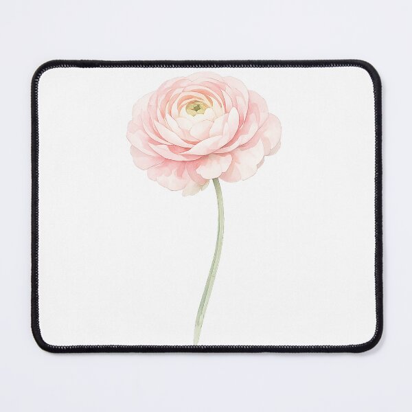Item preview, Minimal Ranunculus Watercolor Flower – Soft Pastel Botanical Aesthetic designed and sold by SoftMuse Designs.