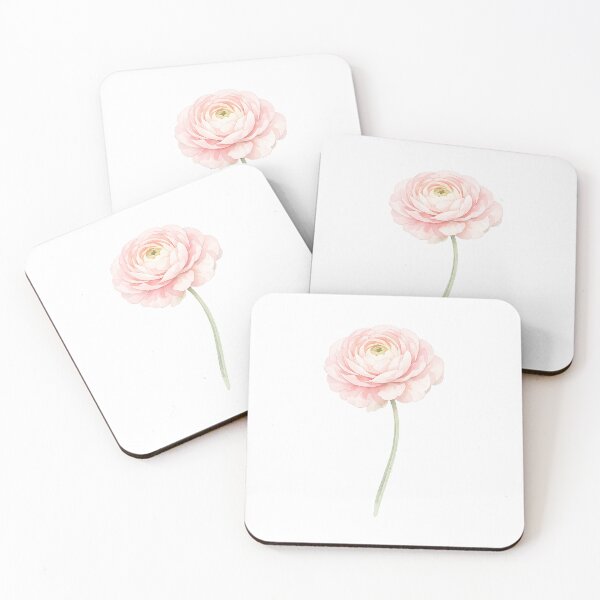 Item preview, Minimal Ranunculus Watercolor Flower – Soft Pastel Botanical Aesthetic designed and sold by SoftMuse Designs.