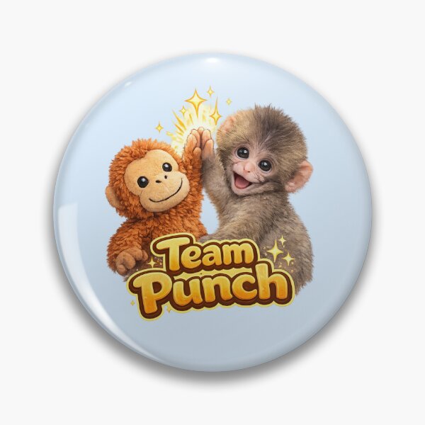 Item preview, Team Punch - Cute Baby Monkey Punch Hive Five Plush Orangutan | Kawaii Wholesome Friendship Animal designed and sold by PopCulturePixel.