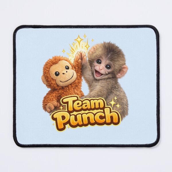 Item preview, Team Punch - Cute Baby Monkey Punch Hive Five Plush Orangutan | Kawaii Wholesome Friendship Animal designed and sold by PopCulturePixel.