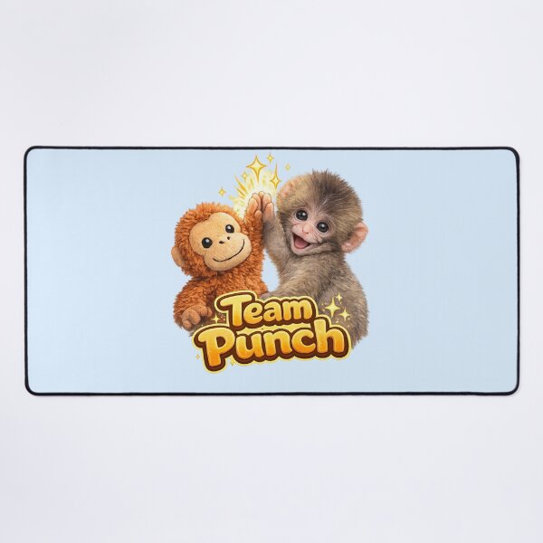 Item preview, Team Punch - Cute Baby Monkey Punch Hive Five Plush Orangutan | Kawaii Wholesome Friendship Animal designed and sold by PopCulturePixel.