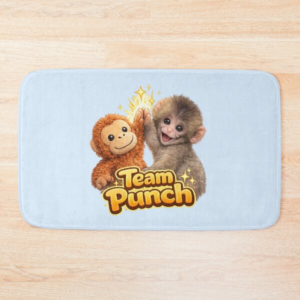 Item preview, Team Punch - Cute Baby Monkey Punch Hive Five Plush Orangutan | Kawaii Wholesome Friendship Animal designed and sold by PopCulturePixel.