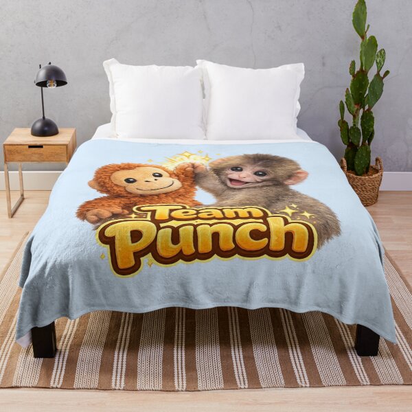 Item preview, Team Punch - Cute Baby Monkey Punch Hive Five Plush Orangutan | Kawaii Wholesome Friendship Animal designed and sold by PopCulturePixel.
