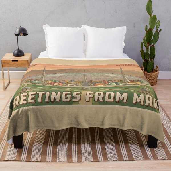 Item preview, Greetings From Mars Pavonis Mons Retro Travel designed and sold by SplashTastic.