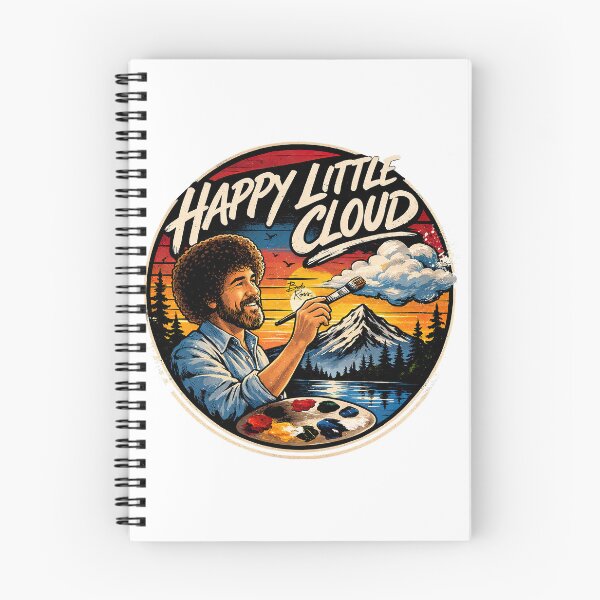 Artikelvorschau, Bob-Ross-Merchandise, Bob-Ross-Fanart, Fröhliche kleine Wolke entworfen und verkauft von graphic-genie.