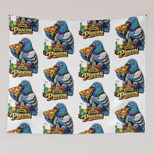 Item preview, Hungry Pigeon Eat PIZZA and Rule to New York designed and sold by Arte Cartoon From TagTeam Group.
