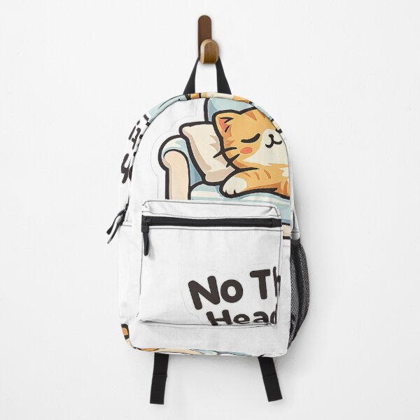 Item preview, No Thoughts Head Empty Cat Sticker – Cute Lazy Cat Meme, Sleeping Cat Aesthetic, Funny Cat Lover Sticker designed and sold by Kanvasly.