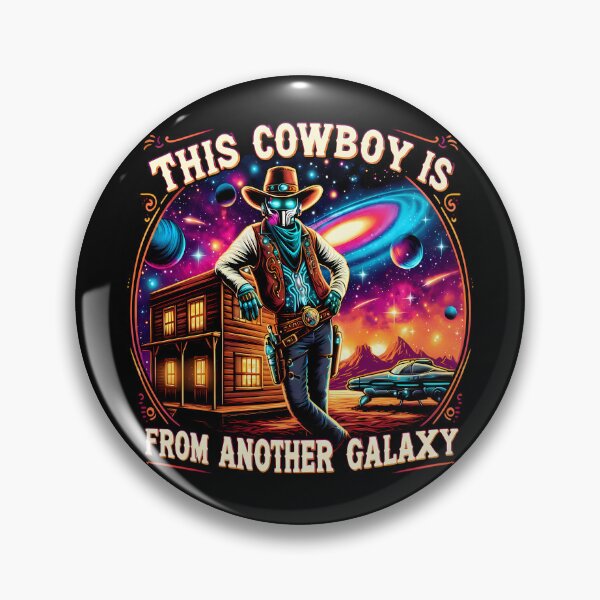 Item preview, This Cowboy Is From Another Galaxy – Cosmic Cowboy Retro Space Western designed and sold by Art-Arcade6.
