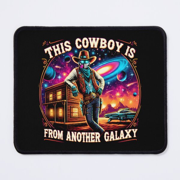 Item preview, This Cowboy Is From Another Galaxy – Cosmic Cowboy Retro Space Western designed and sold by Art-Arcade6.