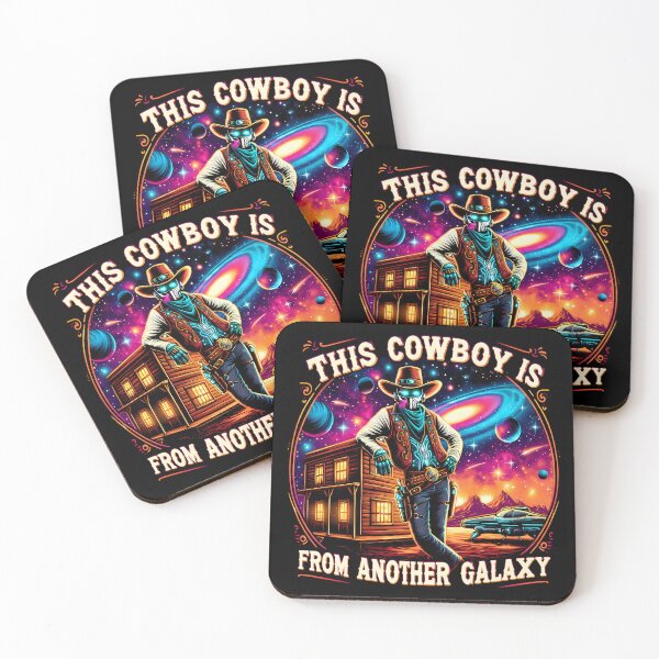 Item preview, This Cowboy Is From Another Galaxy – Cosmic Cowboy Retro Space Western designed and sold by Art-Arcade6.