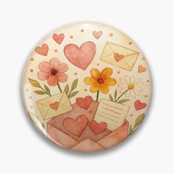 Item preview, Love Letters & Flowers – Cute Romantic Watercolor Illustration designed and sold by myforestfog.
