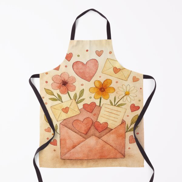 Item preview, Love Letters & Flowers – Cute Romantic Watercolor Illustration designed and sold by myforestfog.