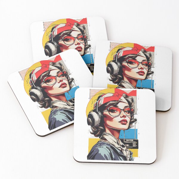 Item preview, Roy Lichtenstein Inspired Girl with Headphones Graffiti Street Artwork designed and sold by Inished Productions.
