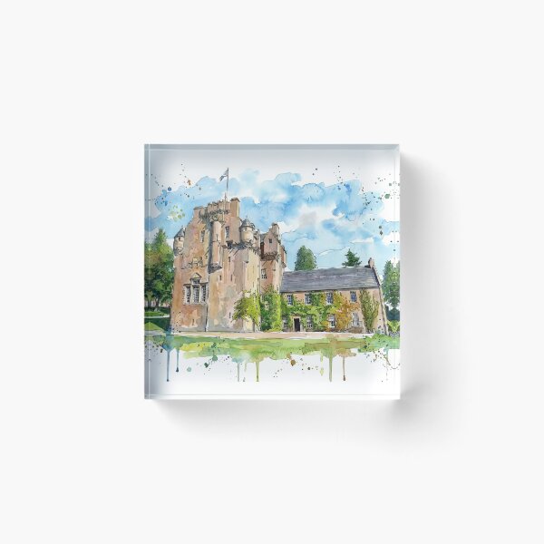 Item preview, Watercolour Illustration of Crathes Castle, Aberdeenshire, Scotland designed and sold by davidelder.