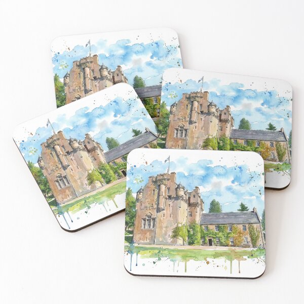 Item preview, Watercolour Illustration of Crathes Castle, Aberdeenshire, Scotland designed and sold by davidelder.