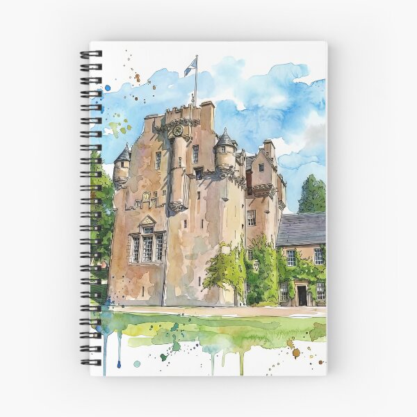 Item preview, Watercolour Illustration of Crathes Castle, Aberdeenshire, Scotland designed and sold by davidelder.