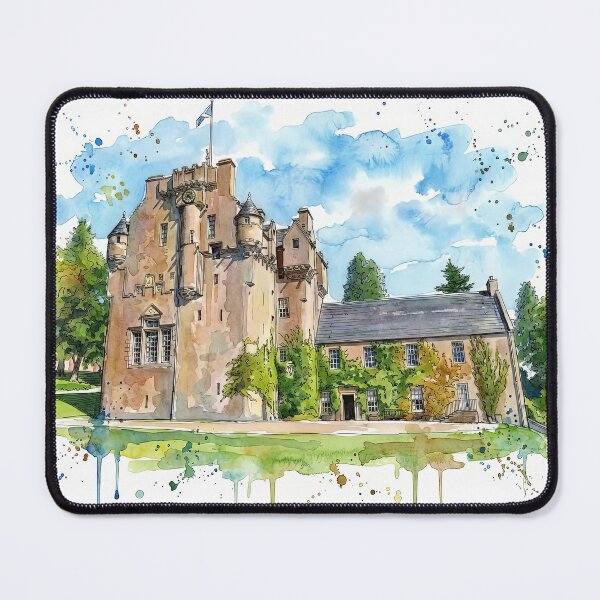 Item preview, Watercolour Illustration of Crathes Castle, Aberdeenshire, Scotland designed and sold by davidelder.