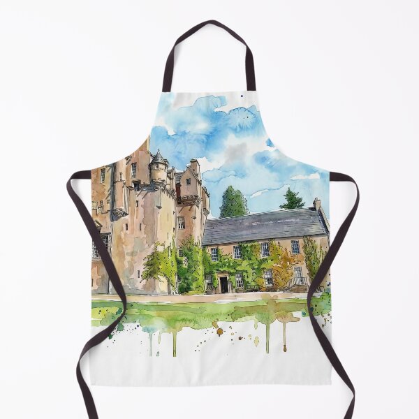Item preview, Watercolour Illustration of Crathes Castle, Aberdeenshire, Scotland designed and sold by davidelder.