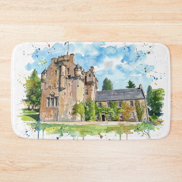 Item preview, Watercolour Illustration of Crathes Castle, Aberdeenshire, Scotland designed and sold by davidelder.