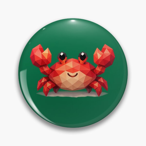 Item preview, Cute Low Poly Geometric Crab Illustration designed and sold by AndreBarnard.