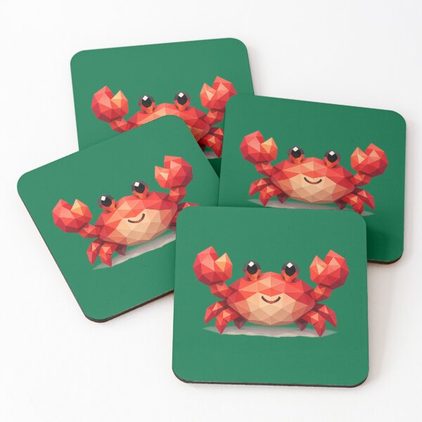 Item preview, Cute Low Poly Geometric Crab Illustration designed and sold by AndreBarnard.
