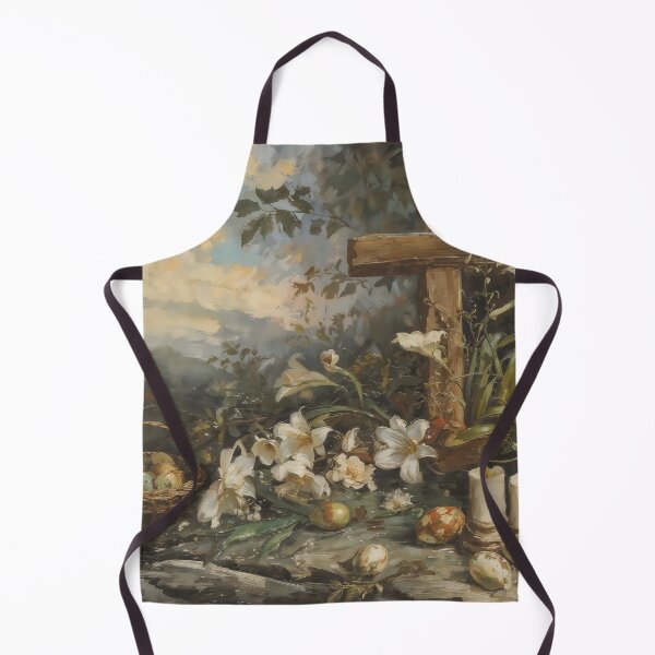 Item preview, Vintage Easter Cross with Lilies and Morning Sky Painting designed and sold by Sergey Sedunov.