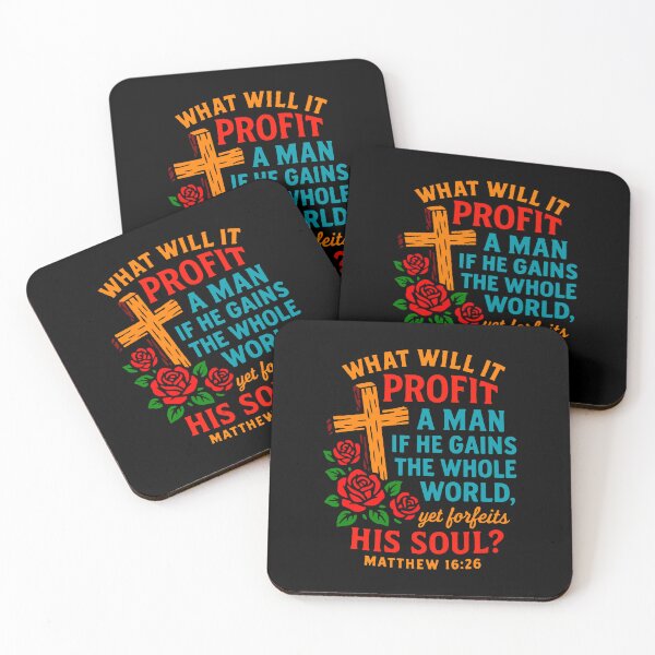 Item preview, Matthew 16:26 if He Gains The Whole World Yet Forfeits His Soul designed and sold by plushism.