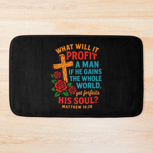 Item preview, Matthew 16:26 if He Gains The Whole World Yet Forfeits His Soul designed and sold by plushism.
