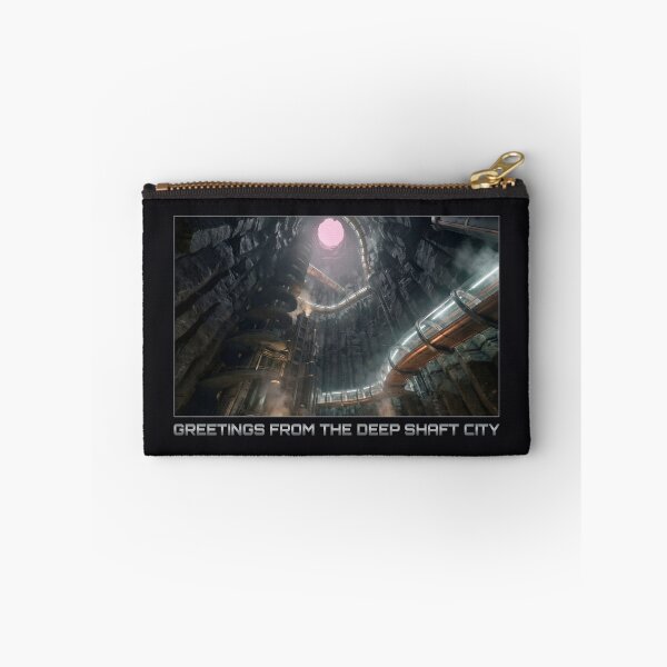Item preview, Greetings From The Deep Shaft City Sci-Fi Interior designed and sold by SplashTastic.