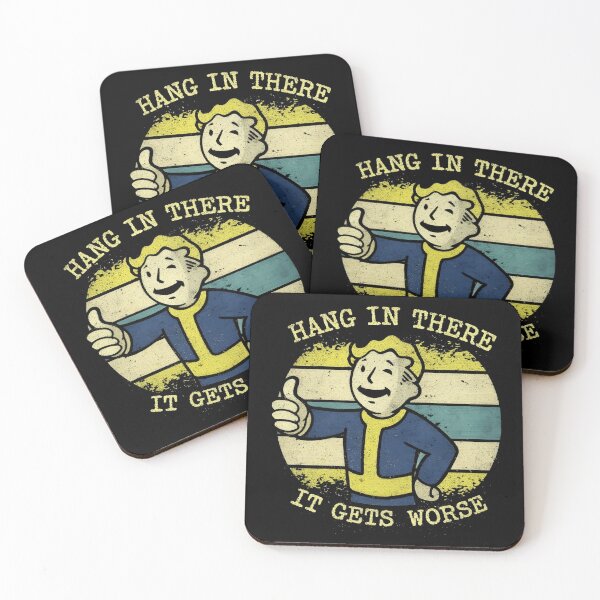 Item preview, Hang In There It Gets Worse Retro Funny Character Humor Quote Tv Show designed and sold by SkeletonsDanger.
