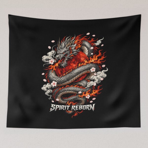 Item preview, Japanese Fire Dragon - Spirit Reborn designed and sold by SidTastic .